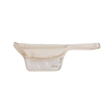 Pretty Simple | Women's Clara Clear Stadium Bum Belt Sling Bag In Cream,商家Premium Outlets,价格¥321