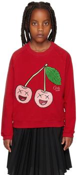 GCDS | 红色 Cherry 儿童套头衫商品图片,