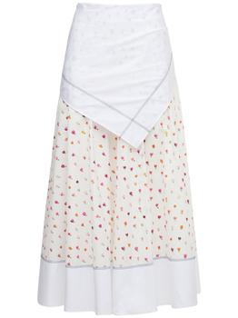 Rosie Assoulin | Ula Cotton Poplin Flower Midi Skirt商品图片,额外6.5折, 额外六五折