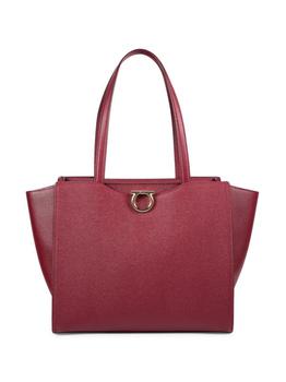 【関税負担】 SALVATORE FERRAGAMO VARA TOTEBAG Ferragamo Vara Bow Blue Smooth Leather Tote - 1DXS2B | JTV