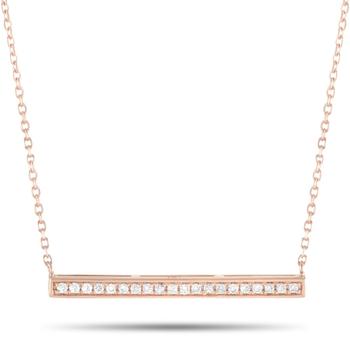 商品LB Exclusive | 14K Rose Gold 0.10 ct Diamond Pendant Necklace,商家Jomashop,价格¥2219图片