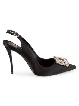 Roger Vivier | Embellished Point Toe Slingback Sandals商品图片,5折