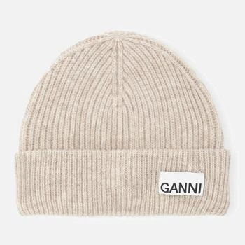 推荐Ganni Women's Light Structured Rib Knit Beanie - Brazilian Sand商品