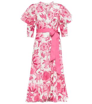 product Annabeth floral cotton wrap dress image