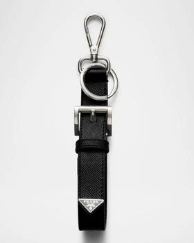 Prada | Men's Saffiano Leather Key Ring,商家Neiman Marcus,价格¥3787