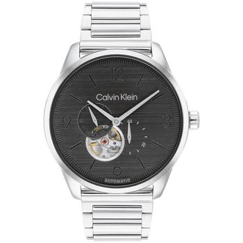 Calvin Klein | Men's Automatic Silver Stainless Steel Bracelet Watch 44mm,商家Macy's,价格¥2395