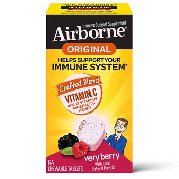 Airborne | Schiff Airborne复合维生素泡腾片 高浓度维C 莓果味商品图片,第2件5折, 满$40享8.5折, 满折, 满免