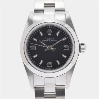 推荐Rolex Black Stainless Steel Oyster Perpetual 76080 Automatic Women's Wristwatch 24 mm商品