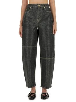 Ganni | Ganni "Stary" Jeans In Sparkling Foil,商家Baltini,价格¥2774