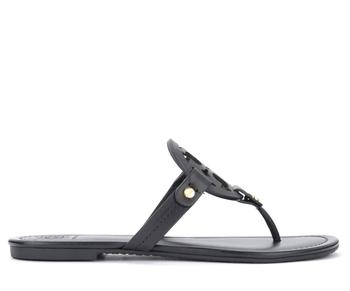 herman miller价格, Tory Burch | Tory Burch Miller Black Leather Sandal商品图片 9.1折