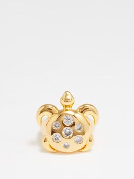 商品Timeless Pearly | Turtle crystal & gold-plated ring,商家MATCHESFASHION,价格¥1646图片