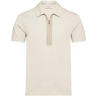雷蒙威, ORLEBAR BROWN | Raymond 钩针织带拉链 Polo 衫商品图片 包邮包税