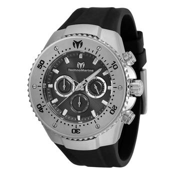 推荐TechnoMarine Men's TM-220062 Sea 48mm Charcoal Dial Silicone Watch商品