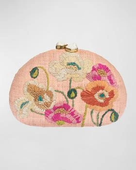 推荐Berna Poppies Embroidered Clutch Bag商品