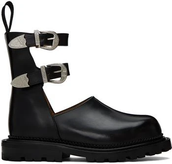 Toga Pulla | Black Buckle Ankle Boots 3.8折