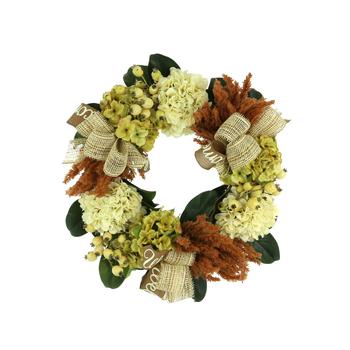商品Fall Wreath w/ Hydrangea, Pampas and Berries,商家Premium Outlets,价格¥767图片