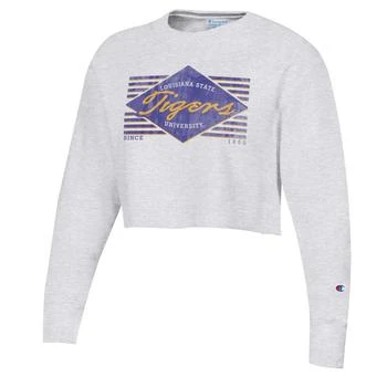 推荐Champion LSU Reverse WeaveCropped Pullover Sweatshirt - Women's商品