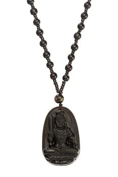 EYE CANDY LOS ANGELES | Black Jade Buddha Pendant Necklace,商家Nordstrom Rack,价格¥221