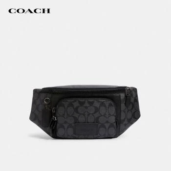 Coach | COACH 男士黑色皮革经典标志腰包 C3765QBMI5,商家Beyond Chinalux,价格¥1926
