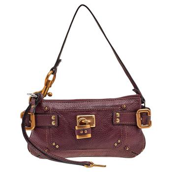 chloe tote真假, [二手商品] Chloé | Chloe Burgundy Leather Paddington Clutch商品图片 3.9折