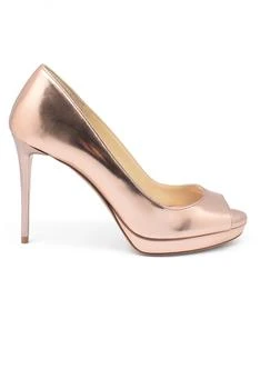 推荐Luxury shoes for women jimmy choo rose gold open toe pumps商品