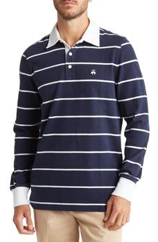 布克兄弟 polo, Brooks Brothers | Stripe Long Sleeve Rugby Polo商品图片 6.4折