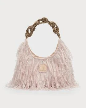 推荐The Flamingo Fringe Braided Top-Handle Bag商品