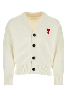 商品AMI | AMI Paris Ami de Coeur Logo Embroidered Knitted Cardigan,商家Cettire,价格¥1837图片