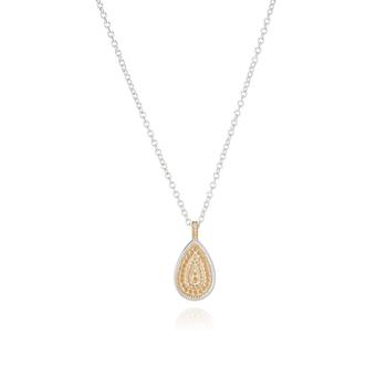 小银瓶, Anna Beck | ANNA BECK Classic Small Teardrop Pendant - Gold & Silver商品图片 