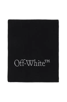 Off-White | Off-white wool scarf with logo embroidery 5.6折, 独家减免邮费