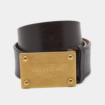 lv腰带, [二手商品] Louis Vuitton | Louis Vuitton Dark Brown Leather Inventeur Belt 100CM商品图片 9.1折, 满$800减$80, 满减