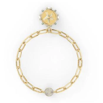 推荐Swarovskii 女士金色环扣白水晶手链 5569181商品