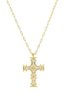 Savvy Cie Jewels | 18K Gold Plated Cubic Zirconia XO Cross Pendant Necklace 1.9折