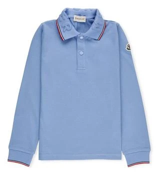 Moncler | Moncler Enfant Logo Patch Long-Sleeved Polo Shirt 6.7折