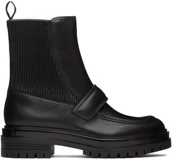 Gianvito Rossi | Black Leather Berck Boots,商家SSENSE,价格¥4915