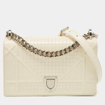 推荐Dior Off White Micro Cannage Patent Leather Small Diorama Flap Bag商品