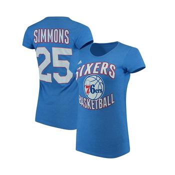 亚历山大王联名阿迪达斯, Adidas | Women's Ben Simmons Royal Philadelphia 76ers Name and Number T-shirt商品图片 