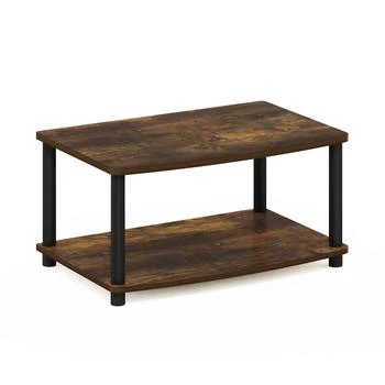 Furinno | Turn-N-Tube No Tools 2-Tier Elevated TV Stands, Amber Pine/Black,商家Premium Outlets,价格¥439