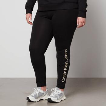推荐Calvin Klein Jeans Women's Plus Glossy Monogram Leggings - Ck Black商品