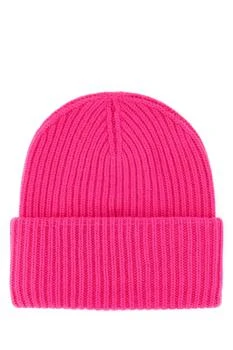 推荐Fuchsia wool blend beanie hat商品