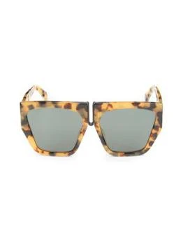 KAREN WALKER | Double Trouble B 57MM Square Sunglasses 5.1折, 独家减免邮费