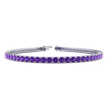 SSELECTS | 4 1/2 Carat Amethyst Tennis Bracelet In 14 Karat White Gold, 8 Inches,商家Premium Outlets,价格¥8854