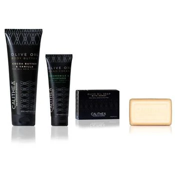 Calithea Skincare | Silky Skin Set With All Natural Soap BODY BUTTER + HAND CREAM + HONEY SOAP,商家Verishop,价格¥326
