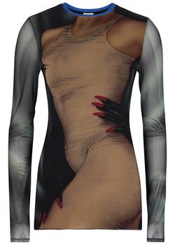 Loewe | Printed stretch-tulle top商品图片,