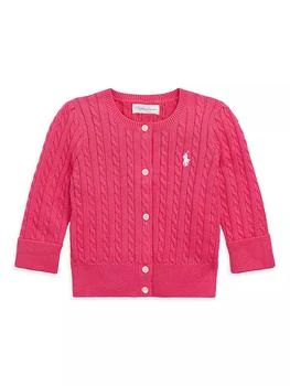 Ralph Lauren | Baby Girl's Cable-Knit Cotton Cardigan,商家Saks Fifth Avenue,价格¥278