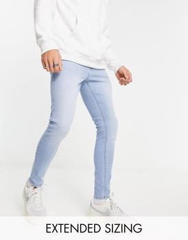 ASOS | ASOS DESIGN power stretch jeans in light wash blue商品图片,