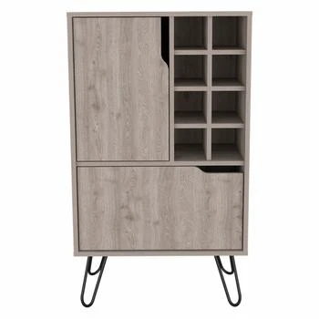 Homezia | Light Gray Bar Cabinet with Two Door Panels,商家Premium Outlets,价格¥1898
