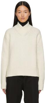 推荐Off-White Knit Alpaca Kelvin V-Neck Sweater商品