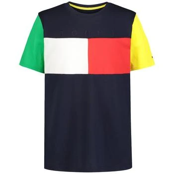 Tommy Hilfiger | Big Boys Flag Block Colorblocked Cotton Short-Sleeve T-Shirt,商家Macy's,价格¥231