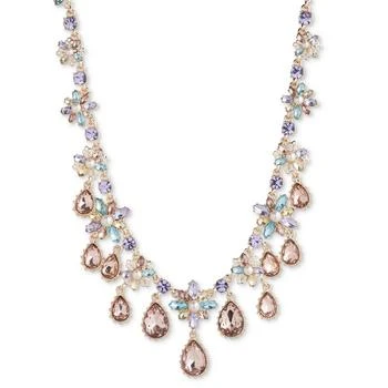 MARCHESA | Gold-Tone Multi Stone Drama Collar Necklace, 16" + 3" extender,商家Macy's,价格¥880